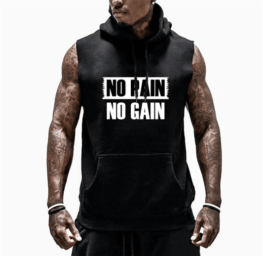 Суичър без ръкави No Pain No Gain