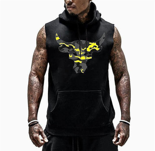 Суичър без ръкави Yellow Camo Bull
