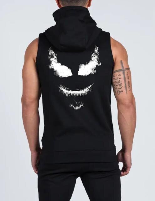 Суичър без ръкави с цип Evil Smile