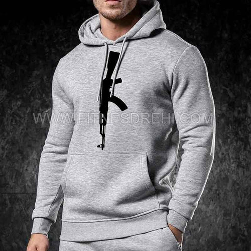 Суичър AK47 2 Сив - Fitness Drehi