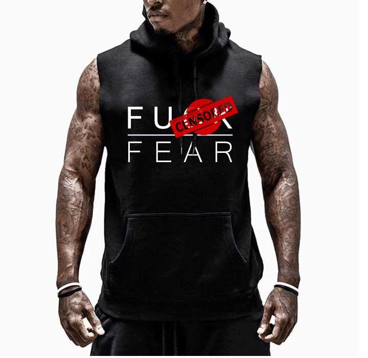 Суичър без ръкави F*CK FEAR - Fitness Drehi