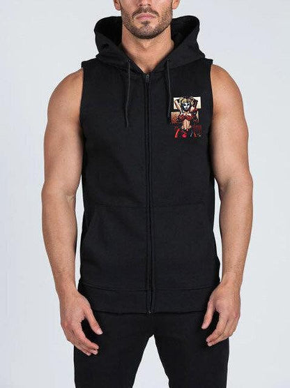 Суичър без ръкави с цип Deadpool - Fitness Drehi