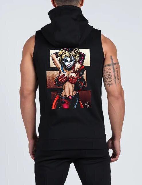 Суичър без ръкави с цип Deadpool - Fitness Drehi