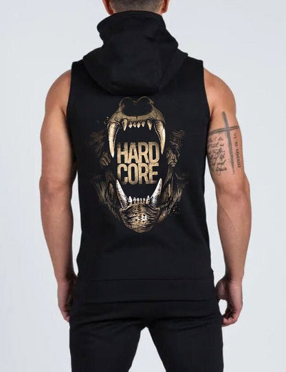 Суичър без ръкави с цип Хардкор - Fitness Drehi