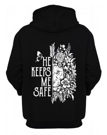 Суичър He Keeps Me SAFE - Fitness Drehi