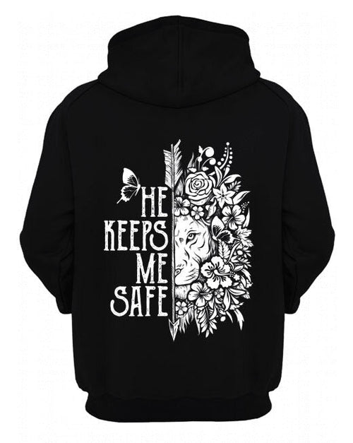 Суичър He Keeps Me SAFE - Fitness Drehi