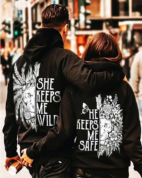Суичър He Keeps Me SAFE - Fitness Drehi