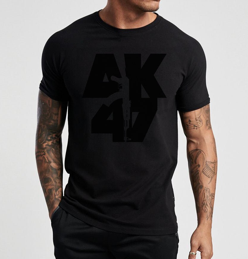 Тениска АК47 3D лого - Fitness Drehi