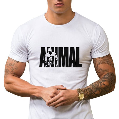 Тениска Animal White 100% памук - Fitness Drehi