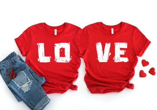 Тениски за двойки LO VE Red