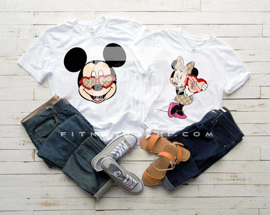Тениски за двойки Mickey / Minnie 2