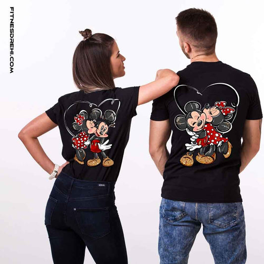 Тениски за двойки Мики и Мини Премиум Back 2