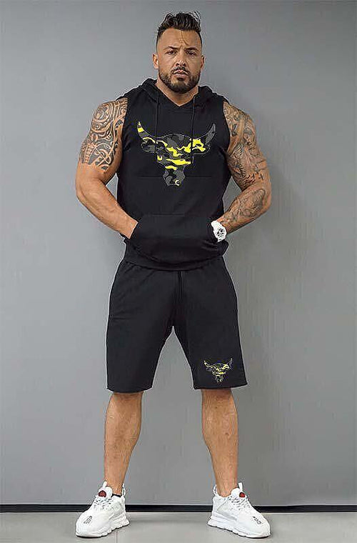 Тренировъчен екип Yellow Camo Bull - Fitness Drehi