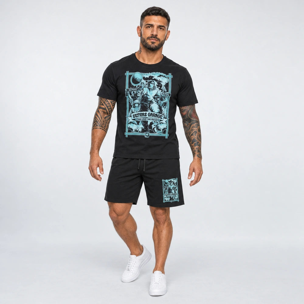 OUTLET Къс Памучен екип с тениска и шорти Ultras [S]