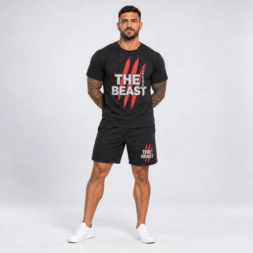 OUTLET Къс Памучен екип с тениска и шорти Beast [S]